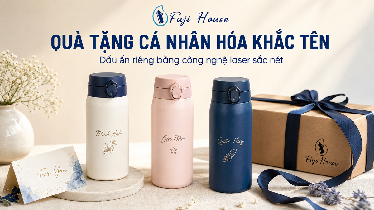 Quà tặng cá nhân hóa khắc tên bằng laser | Fuji House