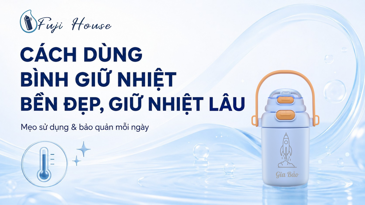 Cách dùng bình giữ nhiệt bền đẹp, giữ nóng lạnh lâu như mới | Fuji House