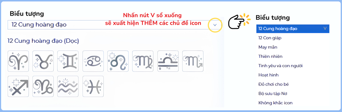 Chọn biểu tượng