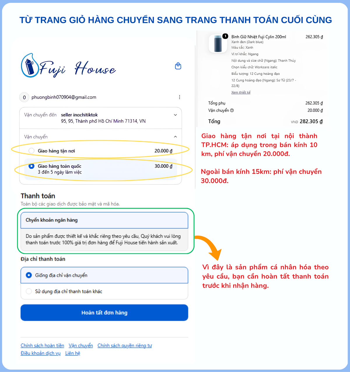 CHUYỂN SANG TRANG CHECK OUT